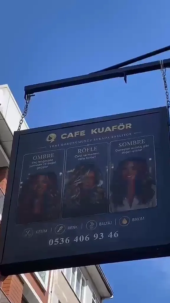 Cafe Kuaför tabelası: Ombre, Röfle, Sombre